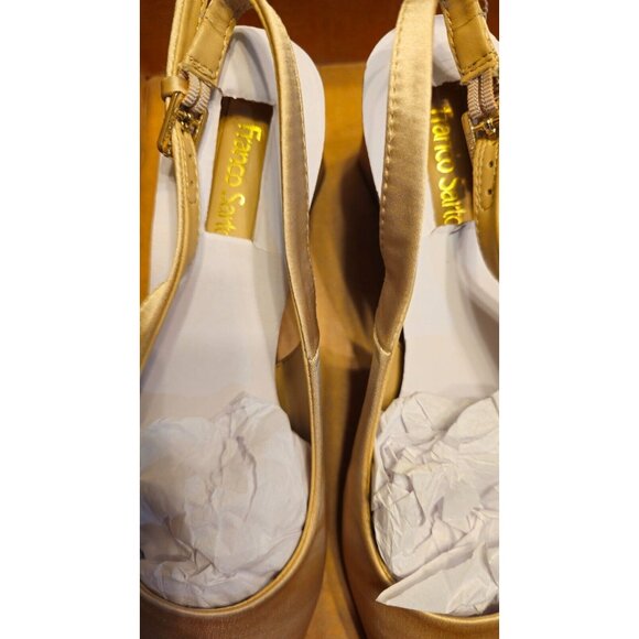 New - Franco Sarto Womens Racer Slingback - Heel Pointed Toe Pump, SZ 6.5 -Beige - Picture 4 of 8